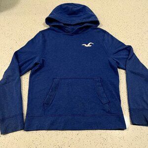 Hollister Blue Hoodie with White Logo